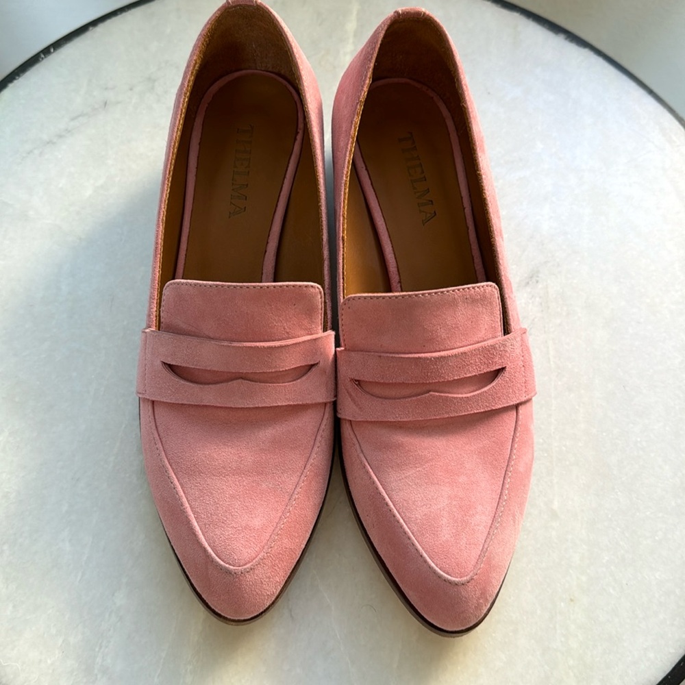Thelma pink suede shoes size 39